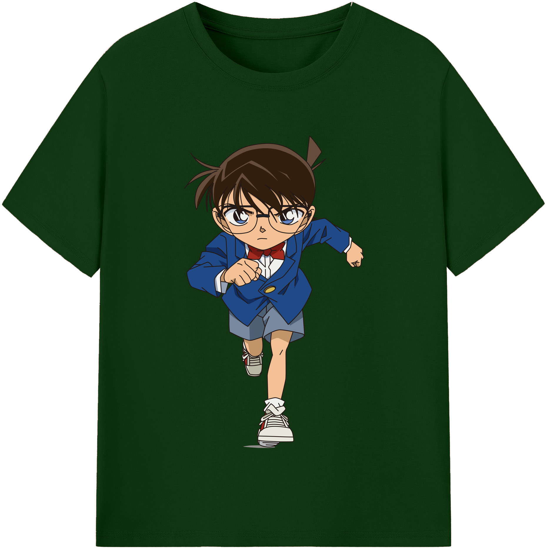 （画像用） 名探偵コナン 江戸川 コナン Detective Conan Conan Edogawa 綿100％半袖Tシャツ（フロントプリント）